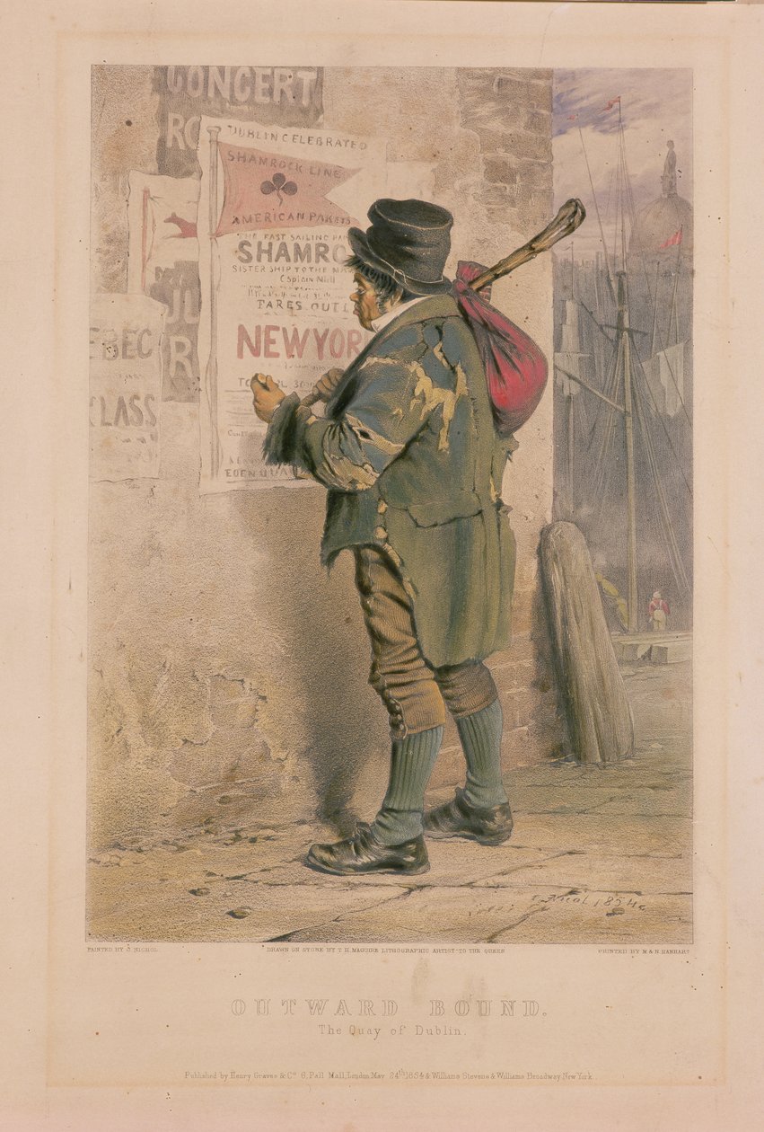 आउटवर्ड बाउंड, द क़ाय ऑफ़ डबलिन, टीएच मगुइरे द्वारा उत्कीर्ण, 1854 (189921 देखें) द्वारा जे निकोल