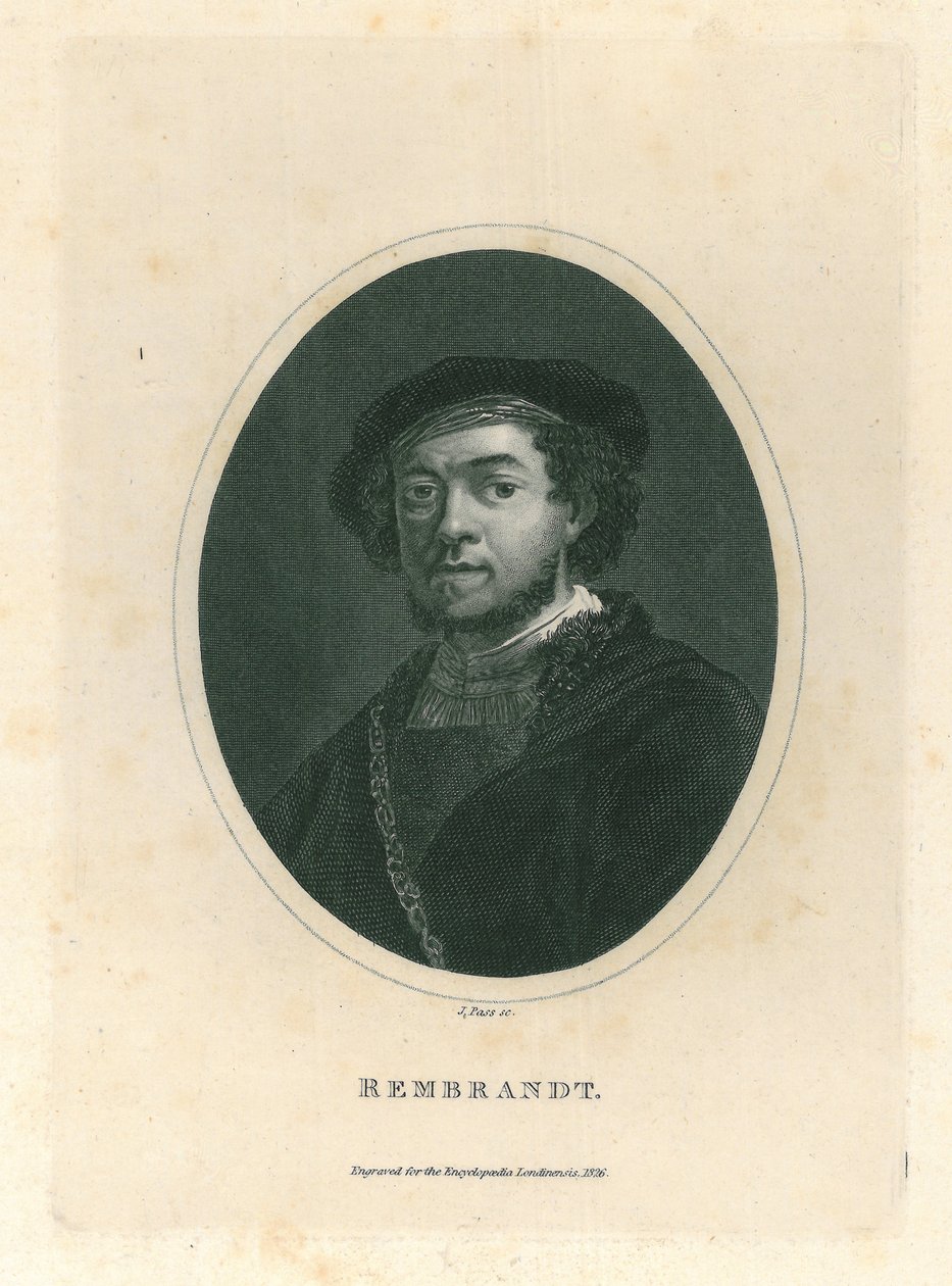 रेम्ब्रांट, 1826 द्वारा जे। पास