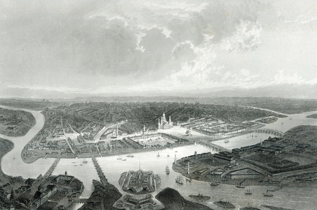 सेंटपर्सबर्ग, एस। ब्रैडशॉ द्वारा उत्कीर्ण, c.1860 (उत्कीर्णन) द्वारा जॉन रामेज
