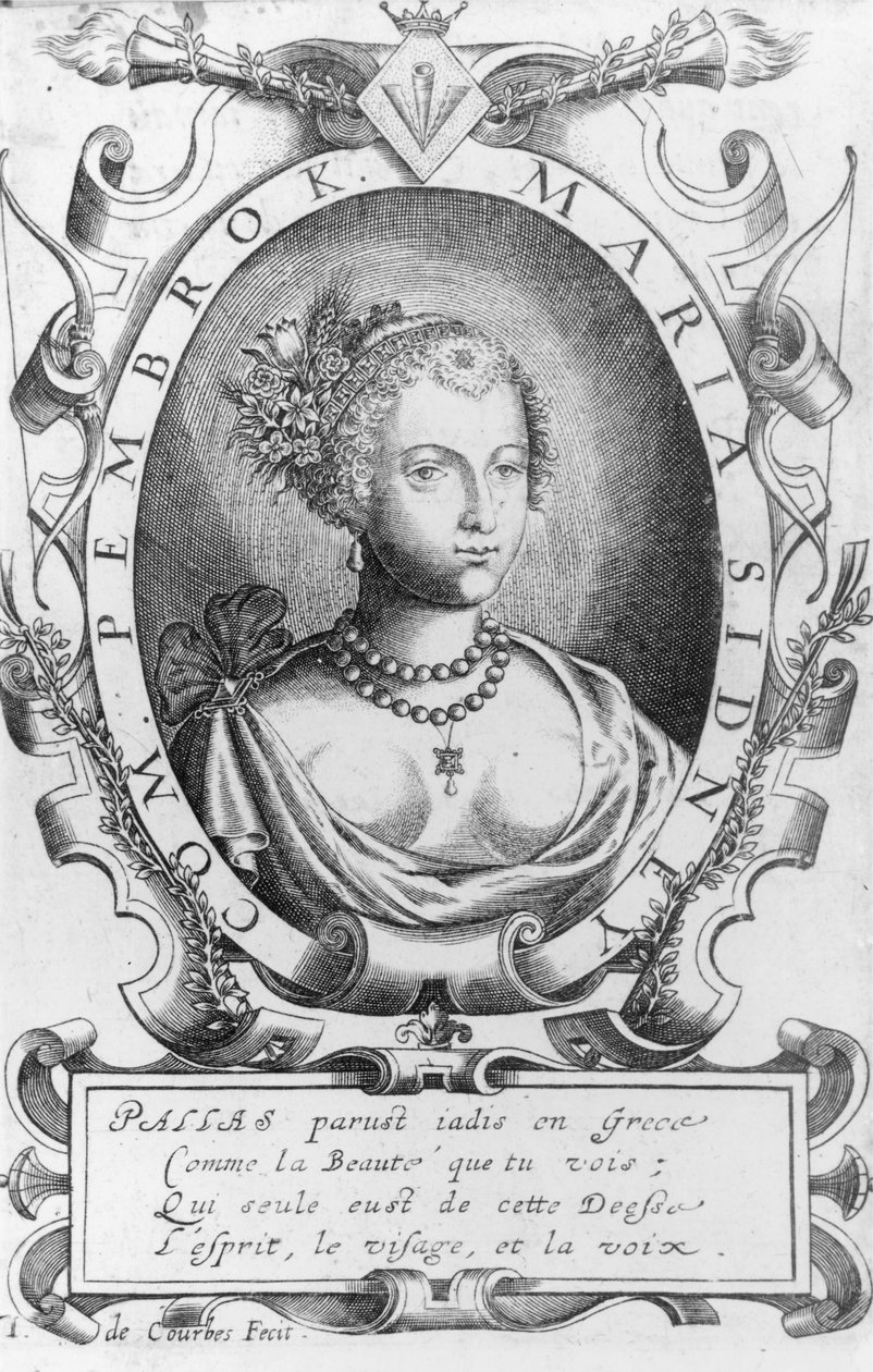 मैरी सिडनी का पोर्ट्रेट, पेम्ब्रोक की काउंटेस (b.1561) द्वारा जे। डे कोर्ट्स