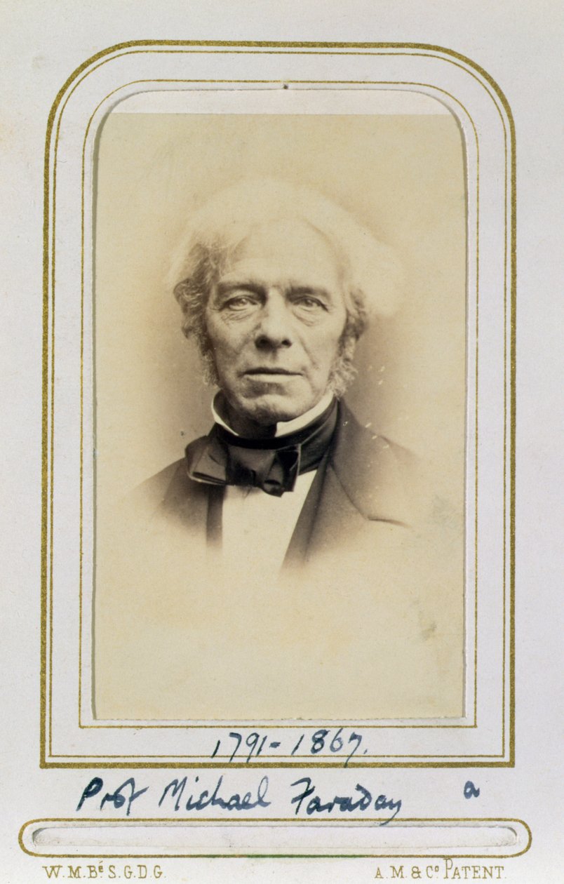 माइकल फैराडे का पोर्ट्रेट (1791-1867) (एल्बम प्रिंट) द्वारा जेसी वाटकिंस