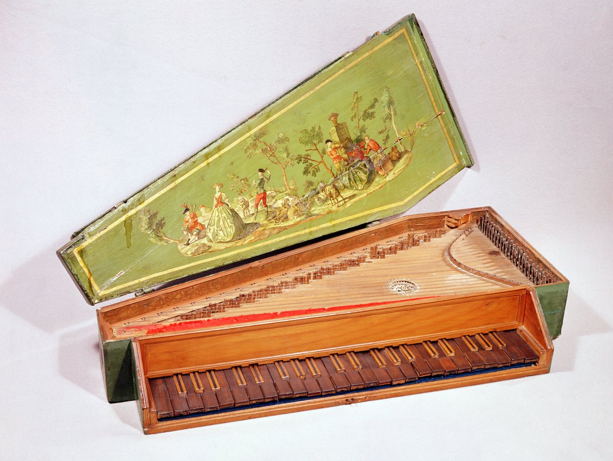 स्पिनेट, 1746 (मिश्रित मीडिया) द्वारा जद बिगर