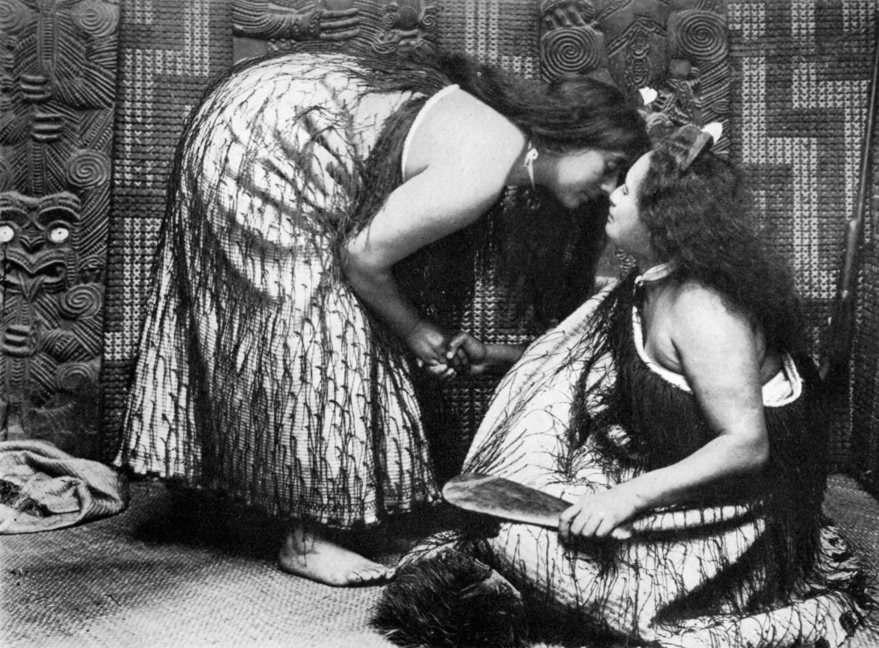 होंगी माओरी अभिवादन, 1908-1909। द्वारा जेएल मार्टिन