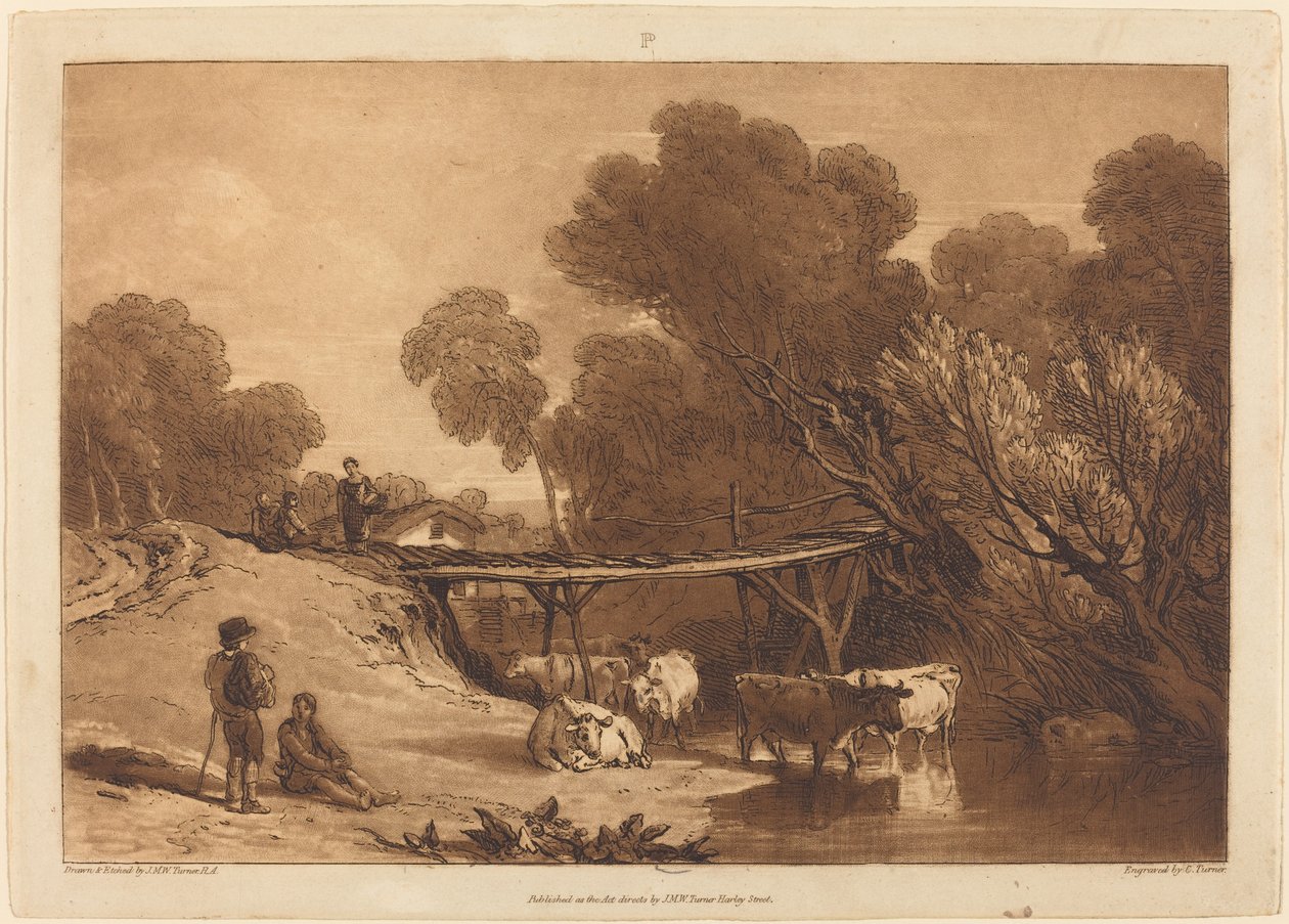 ब्रिज एंड काउज़, 1807 प्रकाशित। द्वारा जोसेफ मैलॉर्ड विलियम टर्नर
