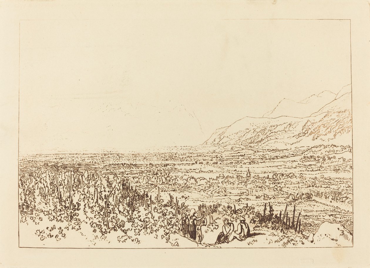 ग्रेनोबल से चेम्बरी तक आल्प्स की श्रृंखला, 1812 में प्रकाशित। द्वारा जोसेफ मैलॉर्ड विलियम टर्नर