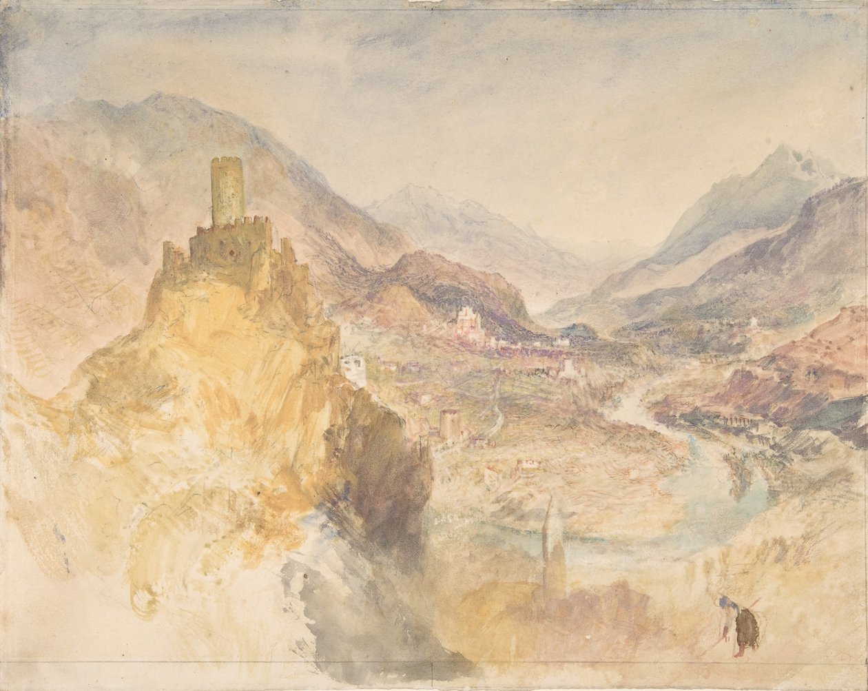 विलेन्यूवे के ऊपर से चेटेल अर्जेंटीना और वैल डी'ओस्टा, 1836। द्वारा जोसेफ मैलॉर्ड विलियम टर्नर