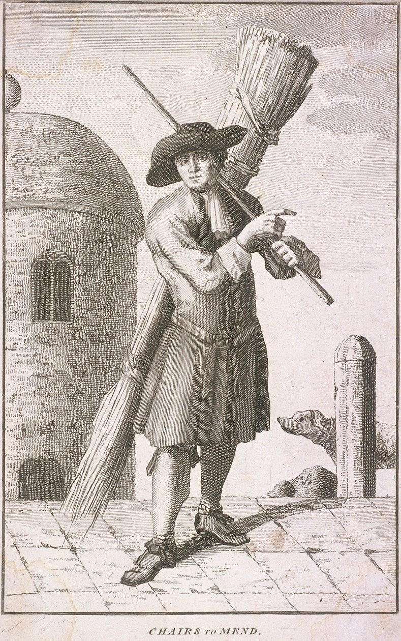 चेयर्स टू मेंड, क्रीज ऑफ लंदन, c1750 द्वारा जेएम