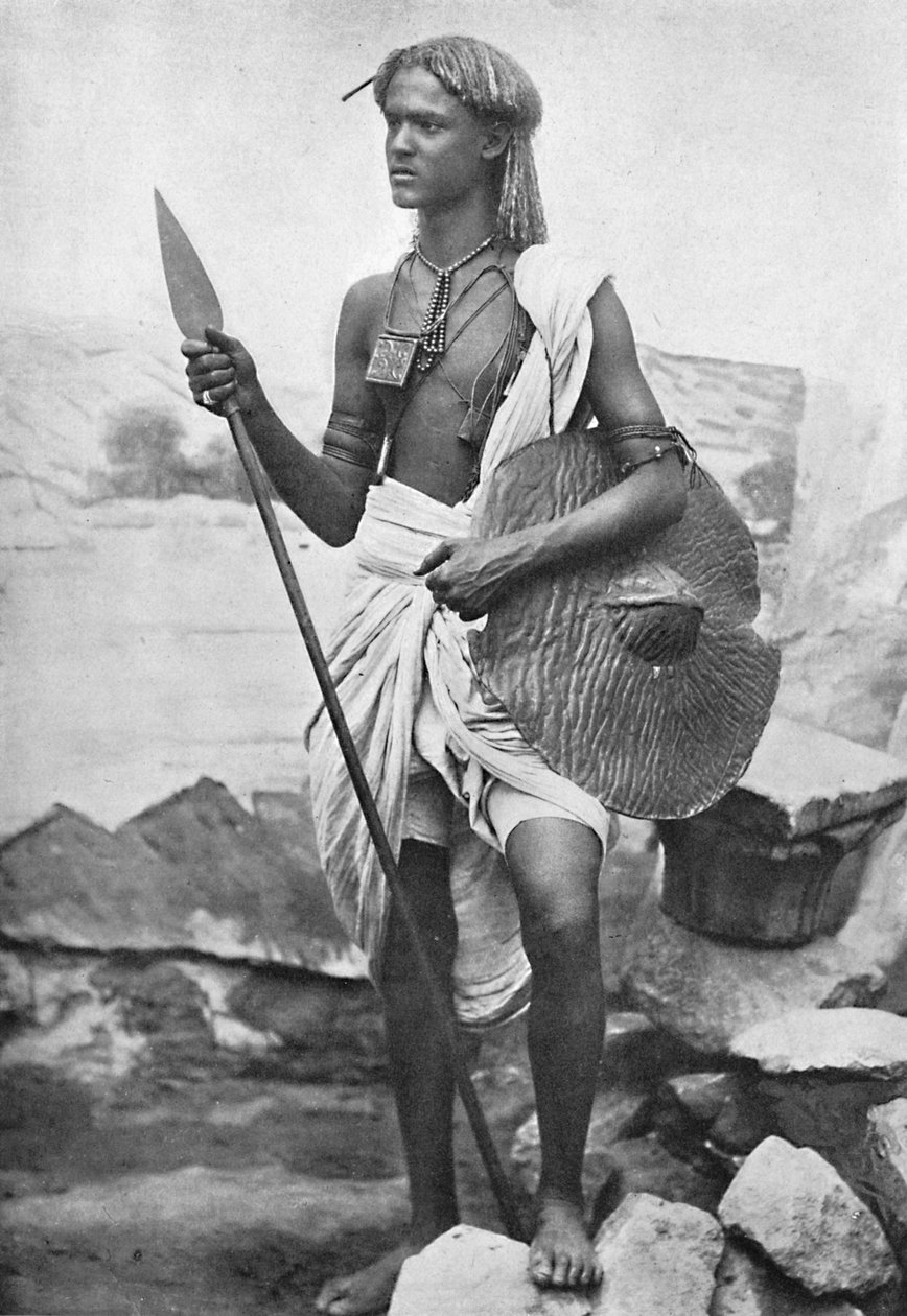1912 में नील और लाल सागर के बीच एक बिशारी हामाइट, न्युबियन रेगिस्तान द्वारा जेपी सेबाच