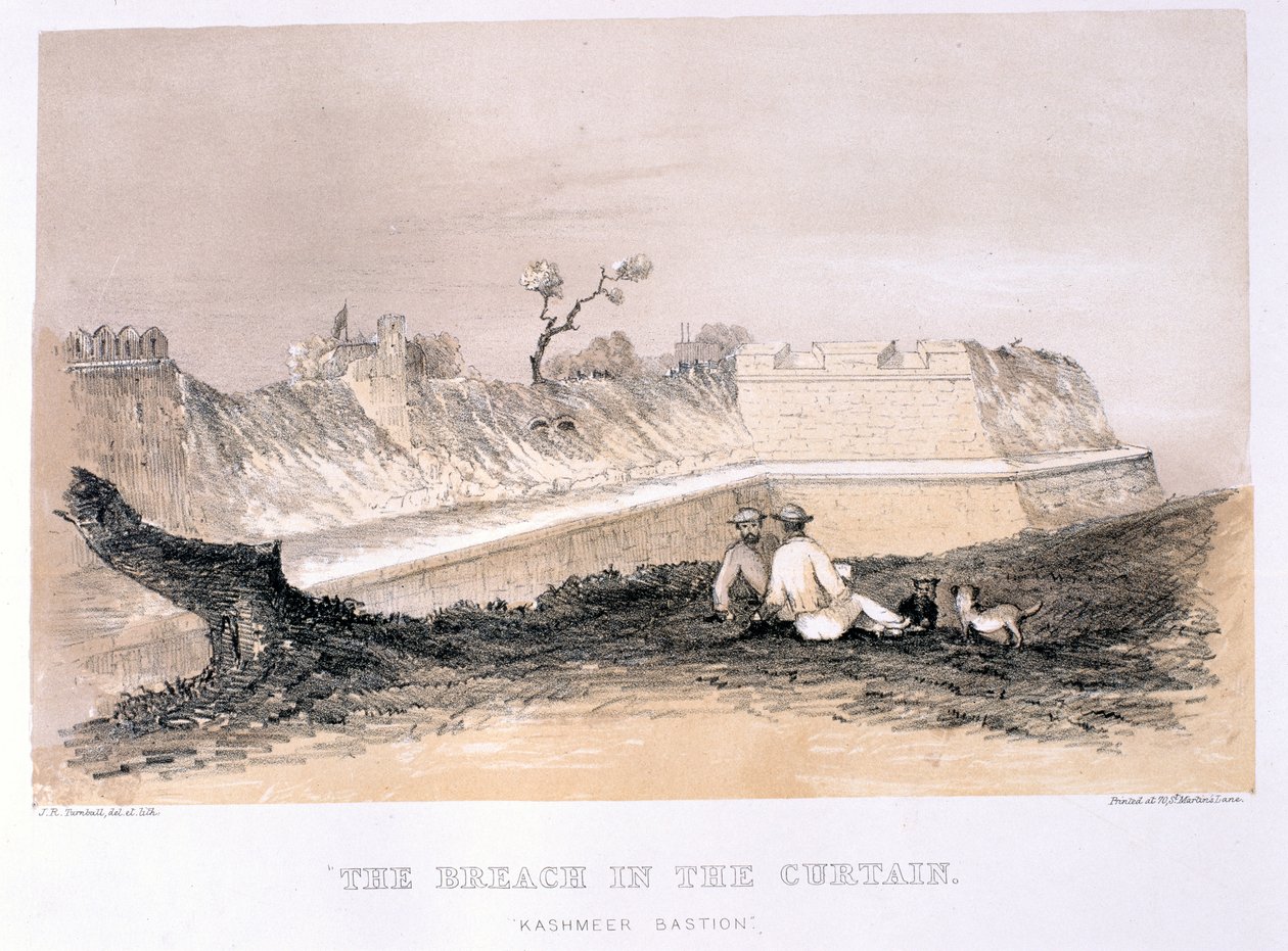 द ब्रीच इन द कर्टन, टी। मैक्लेन द्वारा प्रकाशित, 1858 द्वारा जेआर टर्नबुल