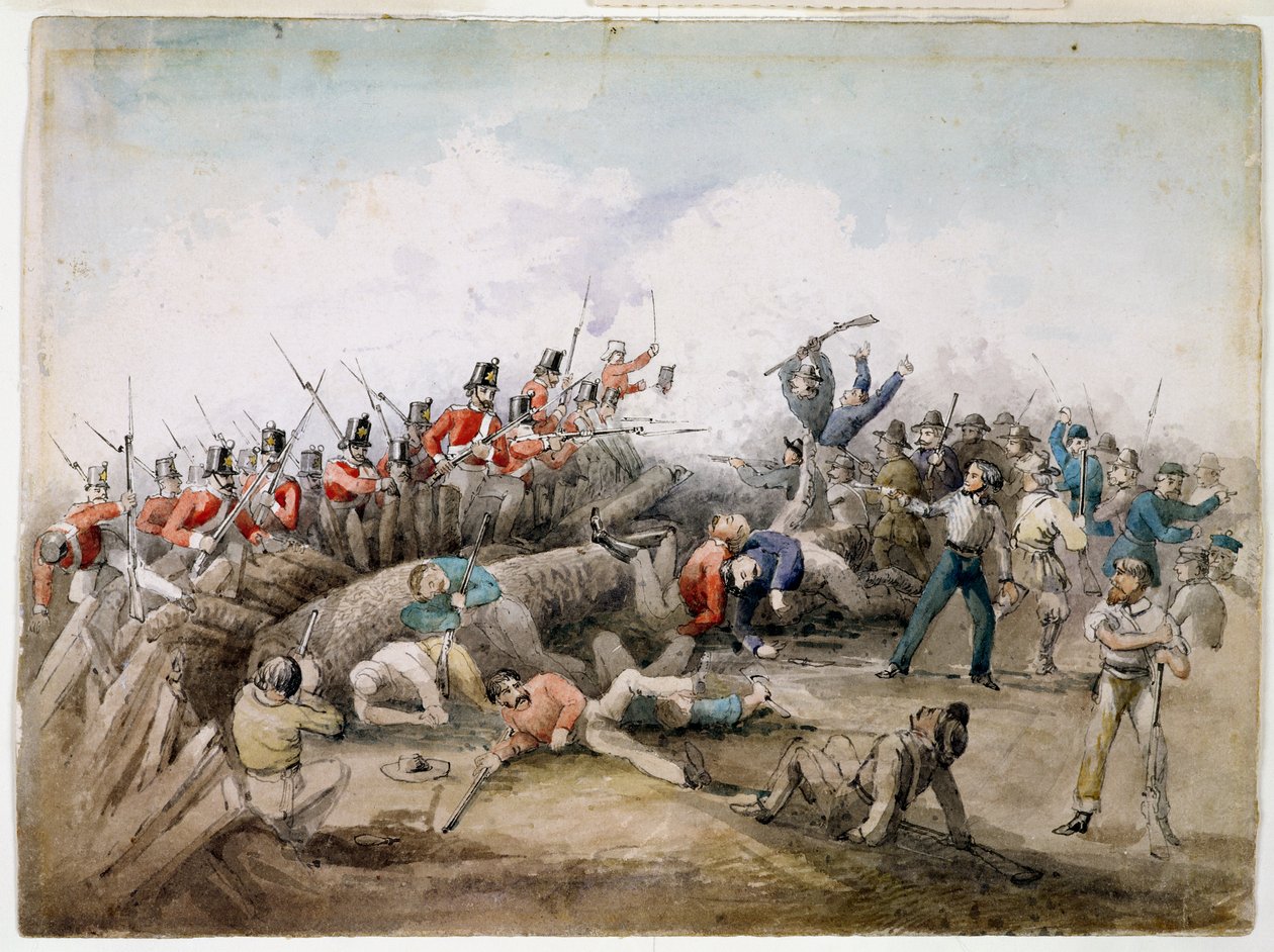 यूरेका स्टॉकडे दंगा, बैलेट, ऑस्ट्रेलिया, 1854 द्वारा जेआर हेंडरसन