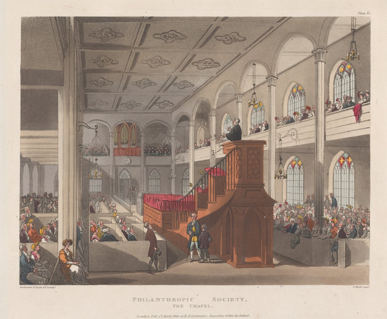 परोपकारी सोसायटी, द चैपल, 1 अप्रैल, 1809।, 1 अप्रैल, 1809। द्वारा जे. ब्लुक