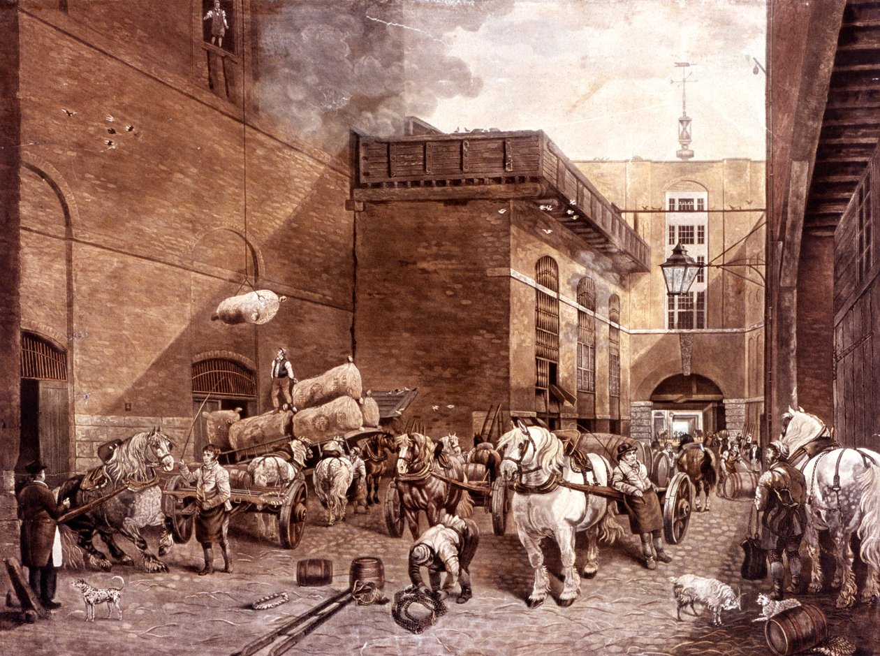 द ऑवर ग्लास ब्रेवरी, लंदन, 1821 द्वारा जे ब्रोमली