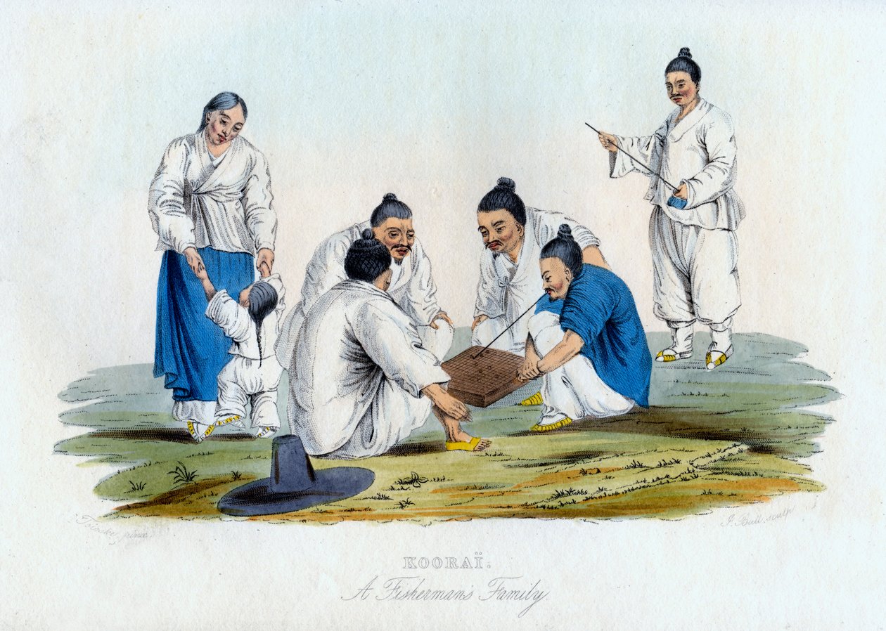 कूरई, एक मछुआरा परिवार, 1848। द्वारा जे बुल