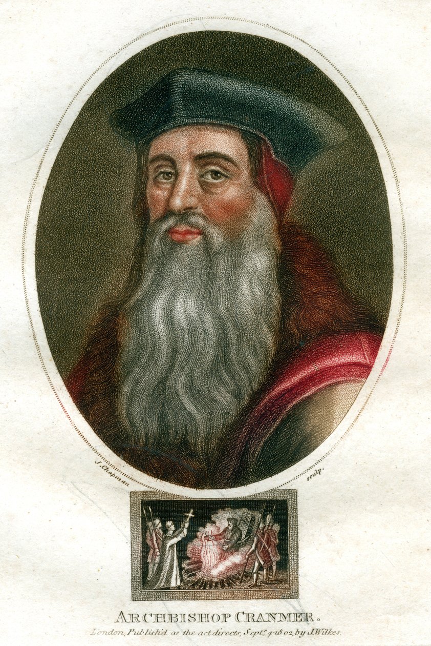 आर्कबिशप क्रैंमर, 1816। द्वारा जे। चैपमैन
