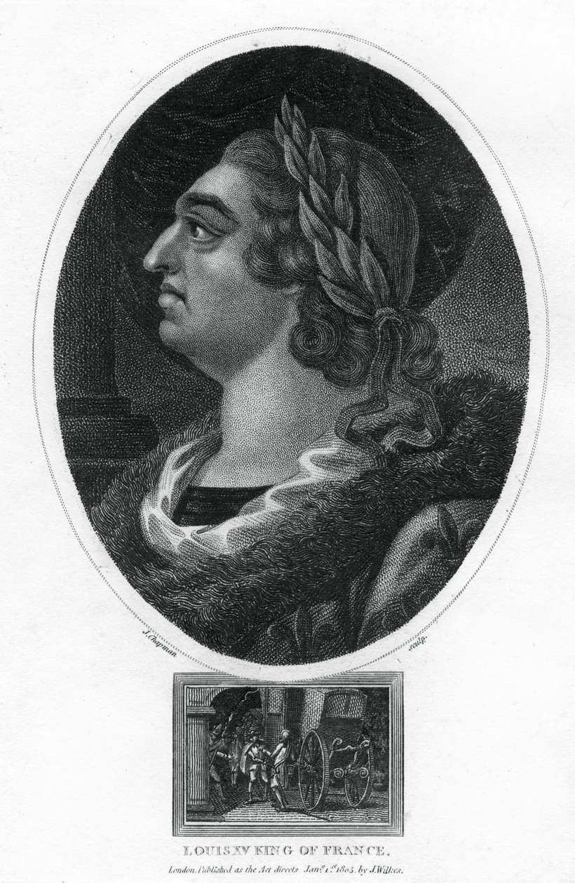 लुई XV, फ्रांस के राजा, 1805। द्वारा जे। चैपमैन