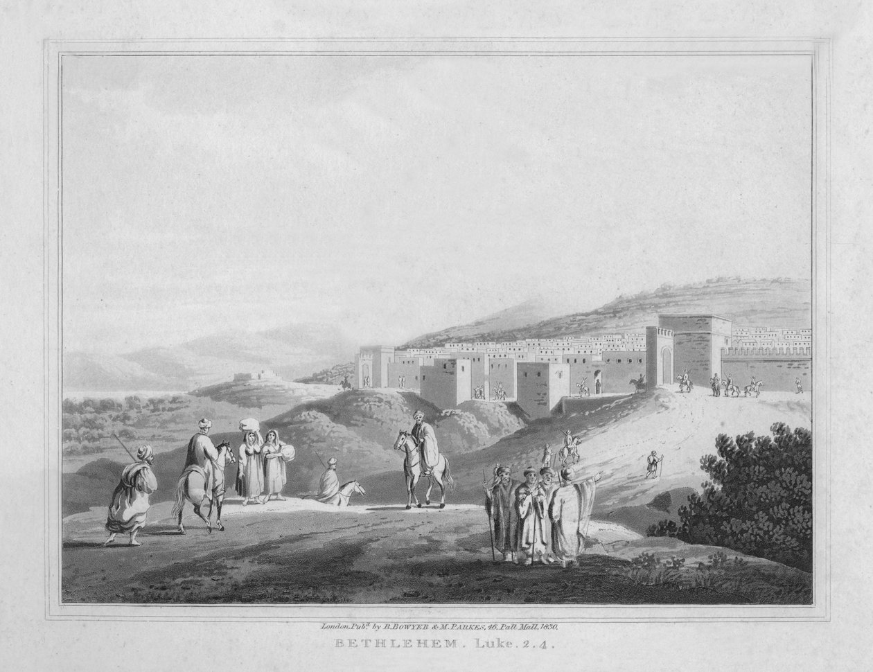 बेतलेहेम। ल्यूक, 2.4, 1830 द्वारा जे। क्लार्क