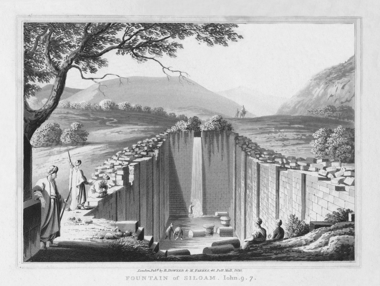 सिलम का फव्वारा। जॉन। 9.7।, 1830 द्वारा जे। क्लार्क