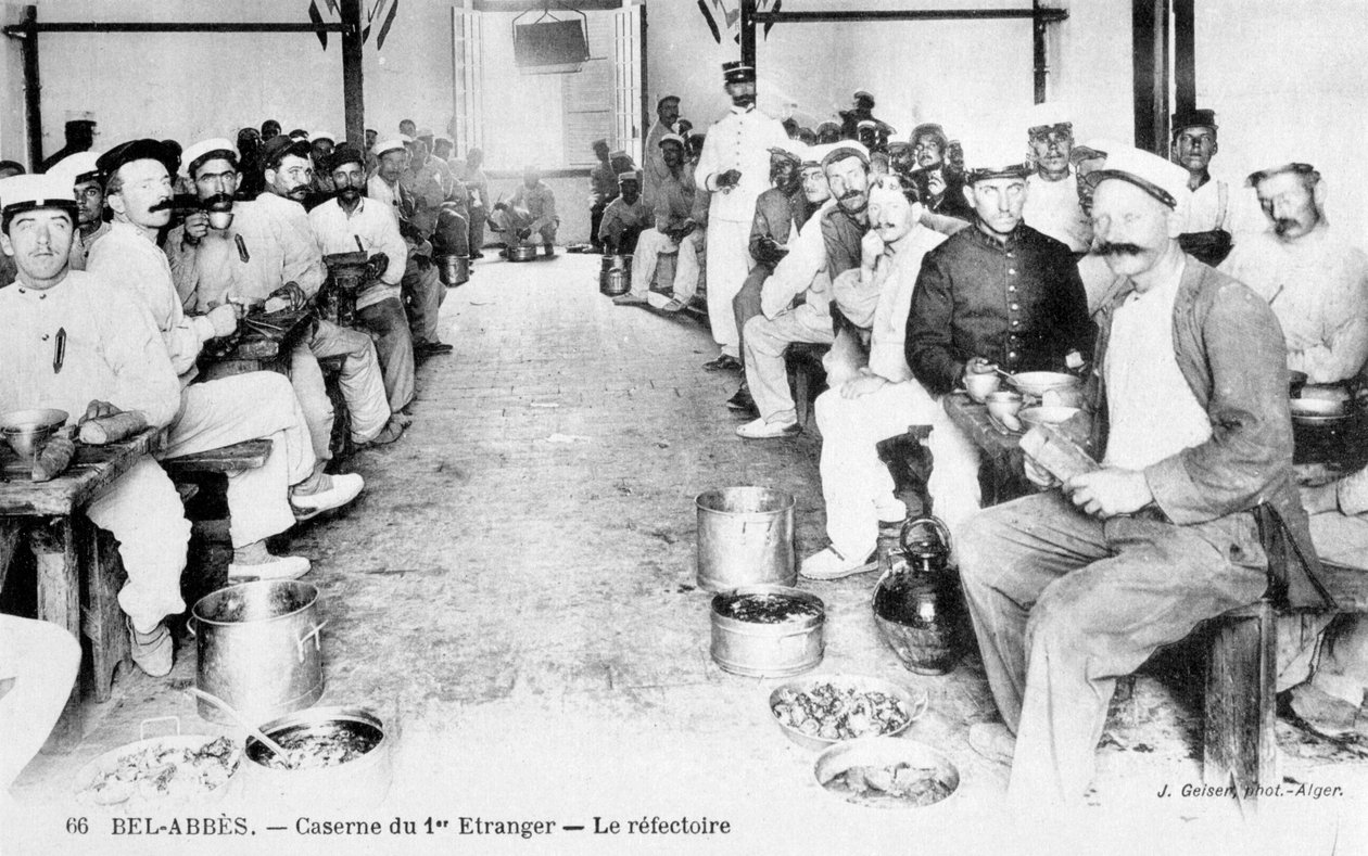 फ्रांसीसी विदेशी सेना, सिदी बेल एब्स, अल्जीरिया, 1910। द्वारा जे। गीजर