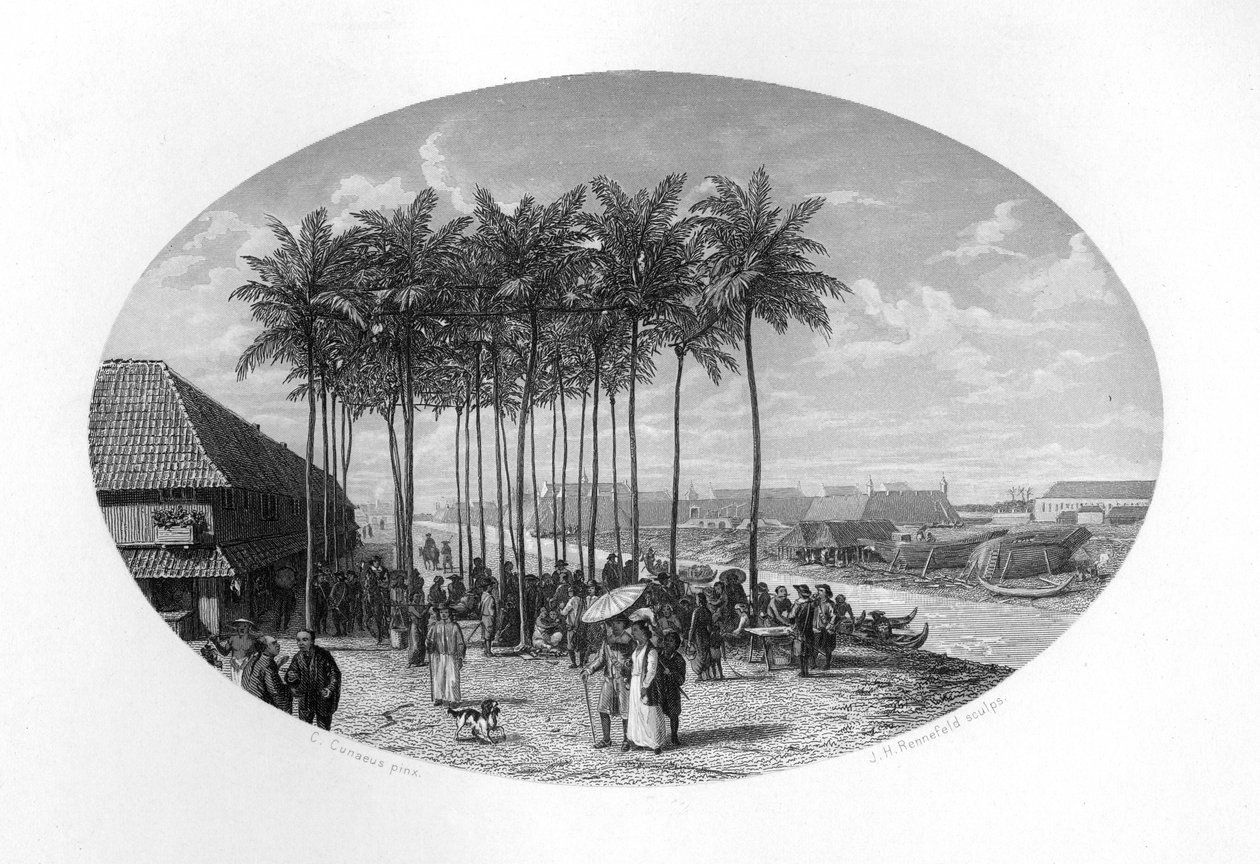 बाटाविया, जावा, डच ईस्ट इंडीज, 1619, c1870 का फाउंडेशन। द्वारा YH Rennefeld