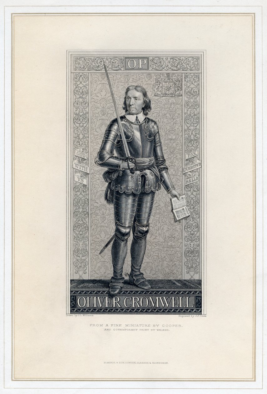 ओलिवर क्रॉमवेल 1599-1658, 19 वीं शताब्दी। द्वारा जेजे दल
