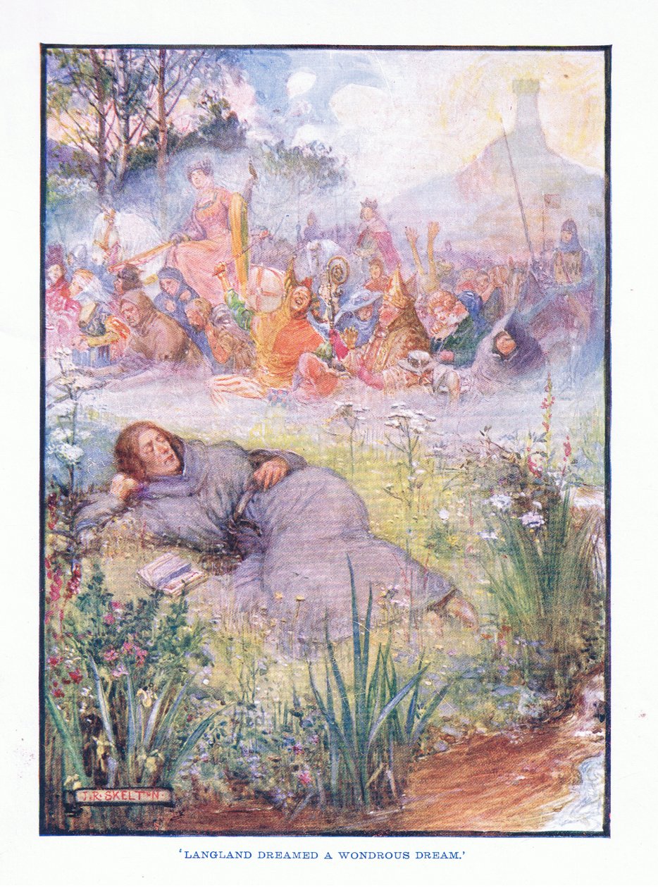 लैंगलैंड ने एक अद्भुत सपना देखा, अंग्रेजी साहित्य पब से। टीसी और ईसी जैक, c.1920 द्वारा जेआर स्केल्टन