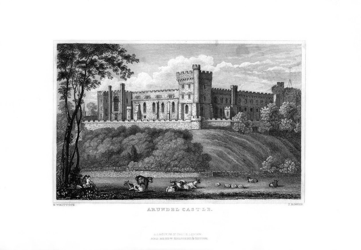अरुंडेल कैसल, वेस्ट ससेक्स, 1829। द्वारा जे रोजर्स