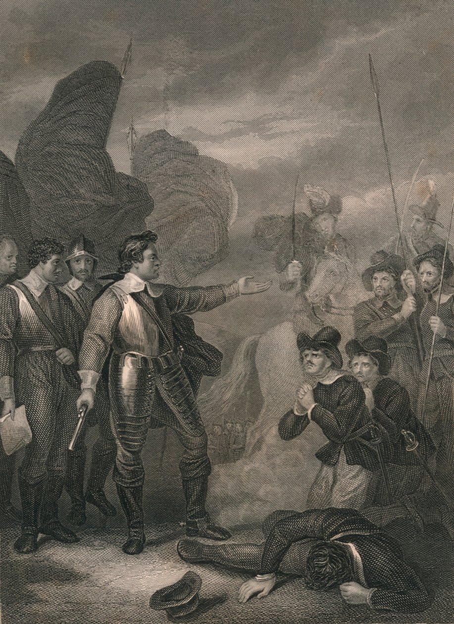 क्रॉमवेल द म्यूटिनी इन द आर्मी, c1640s, 19 वीं सदी के मध्य में। द्वारा जे रोजर्स
