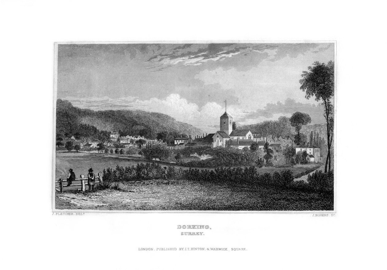 डॉर्किंग, सरे, 1829। द्वारा जे रोजर्स