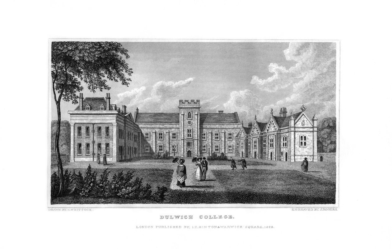 डुलविच कॉलेज, लंदन, 1829। द्वारा जे रोजर्स