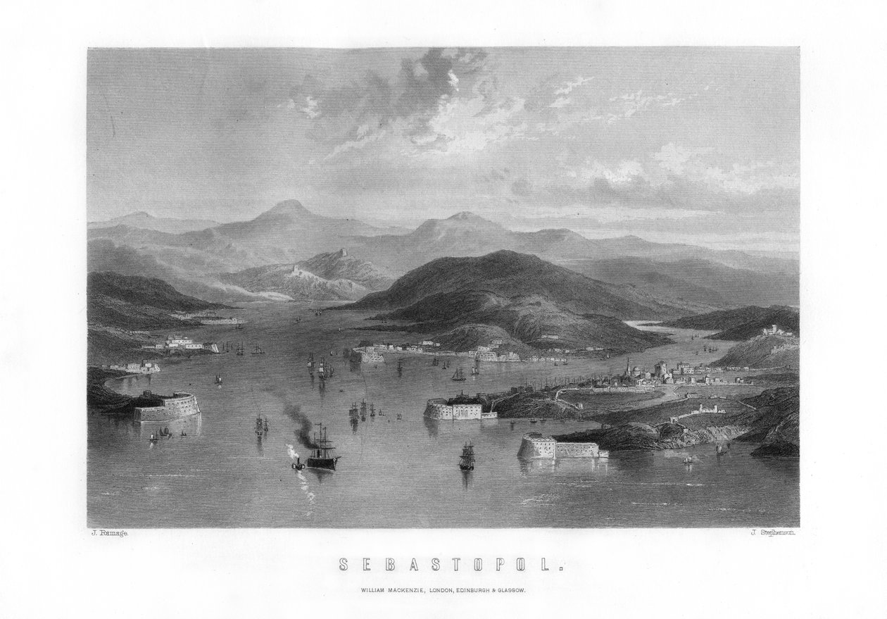 सेवस्तोपोल, यूक्रेन में एक बंदरगाह शहर, 1893। द्वारा जे स्टीफनसन