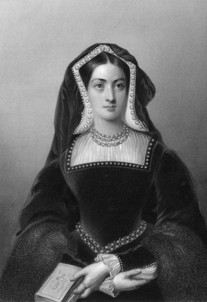 राजा हेनरी अष्टम की पहली पत्नी 1485-1536, 1851 की कैथरीन। द्वारा JW नाइट