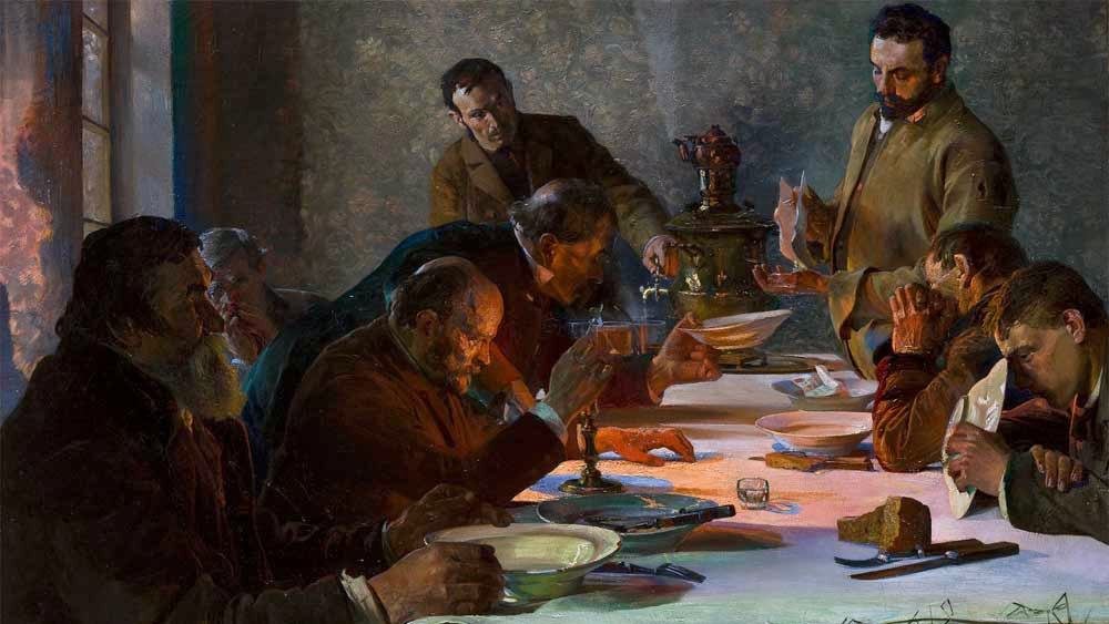 साइबेरिया में क्रिसमस की पूर्व संध्या .Polski: साइबेरिया में क्रिसमस की पूर्व संध्या द्वारा जसेक माल्स्कीवस्की