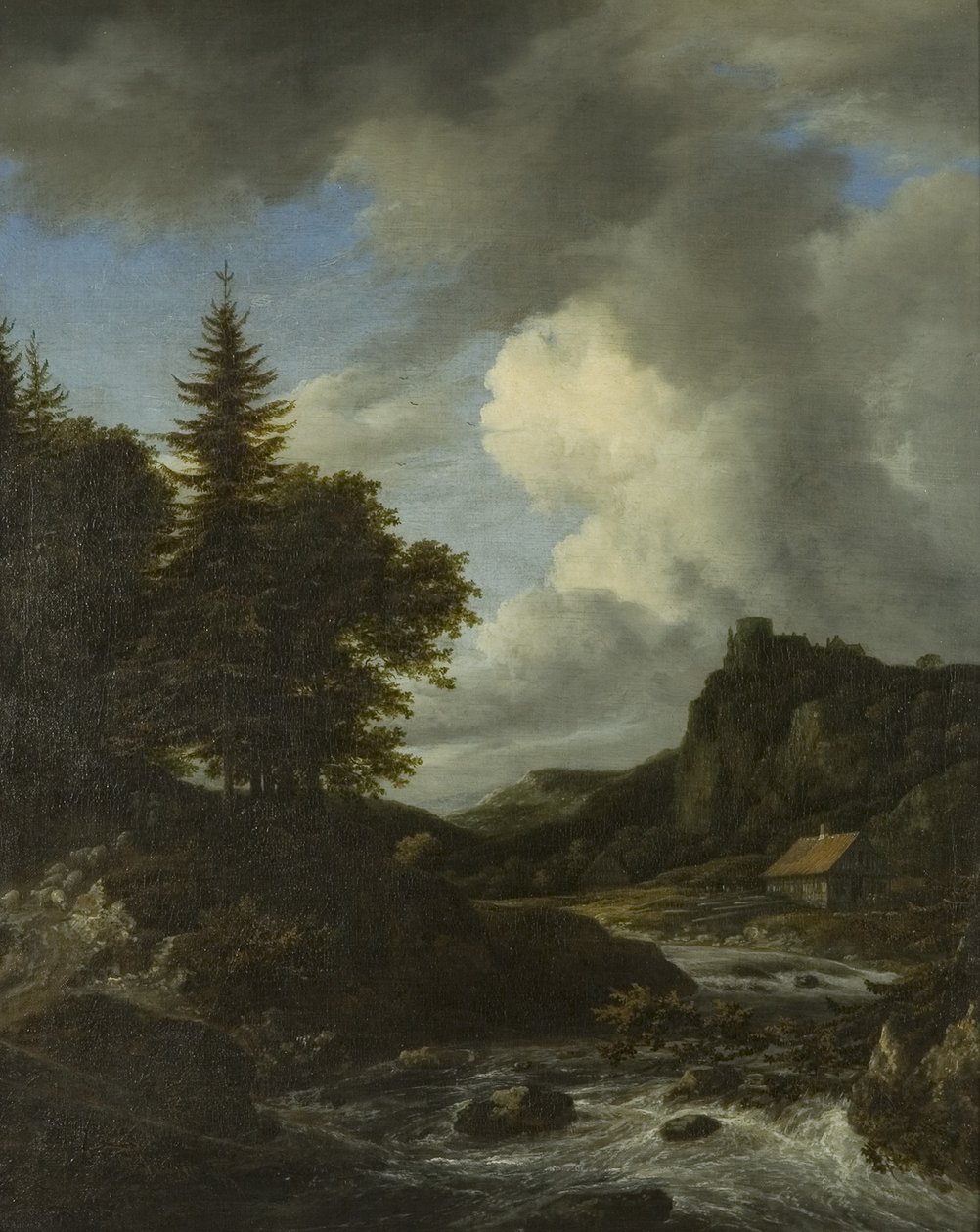 स्पेट में नदी, c.1660 (कैनवास पर तेल) द्वारा जैकब वैन रुइसडेल