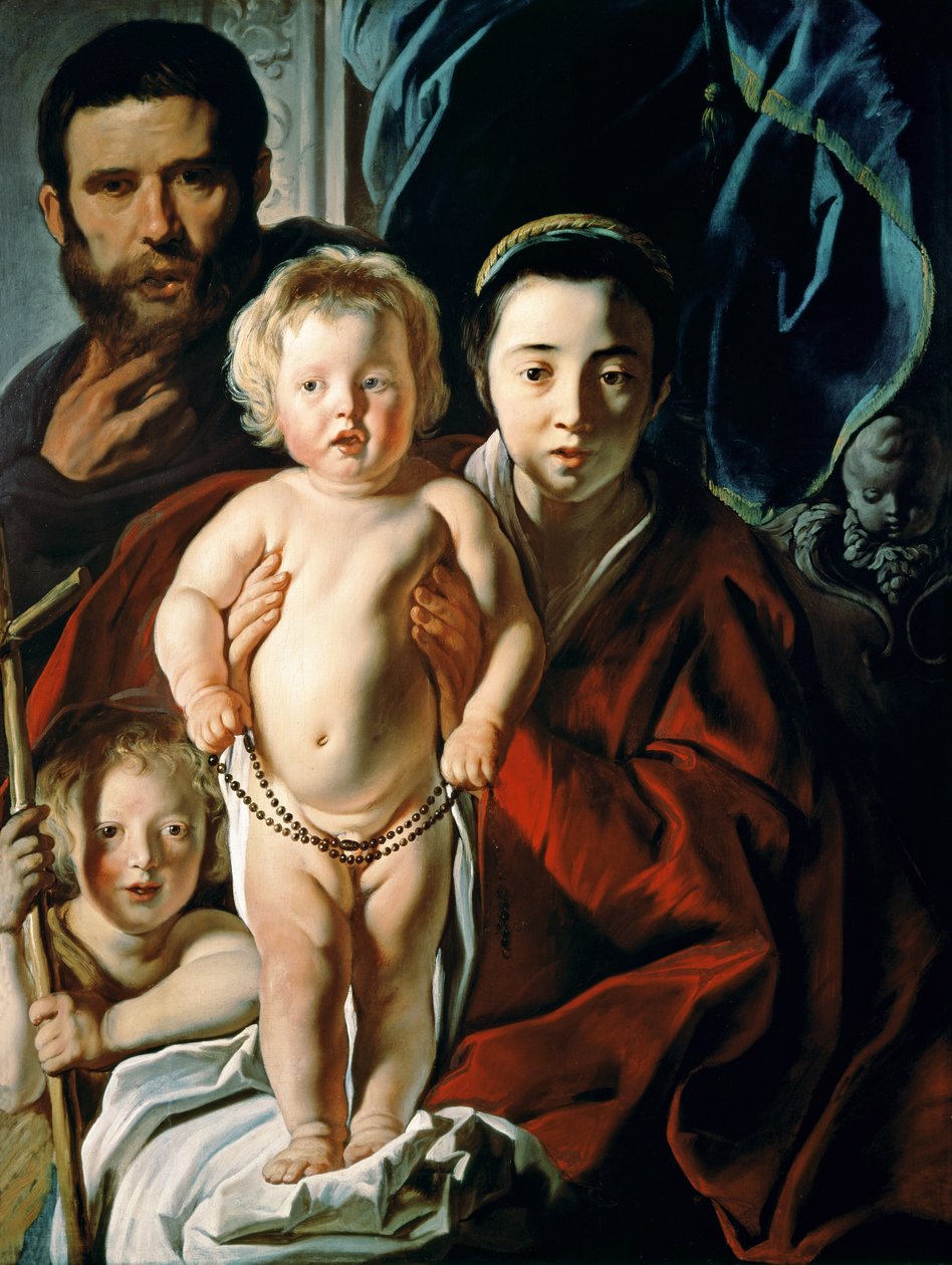 सेंट जॉन द बैप्टिस्ट के साथ पवित्र परिवार, c.1620-25 द्वारा जैकब जॉर्डन