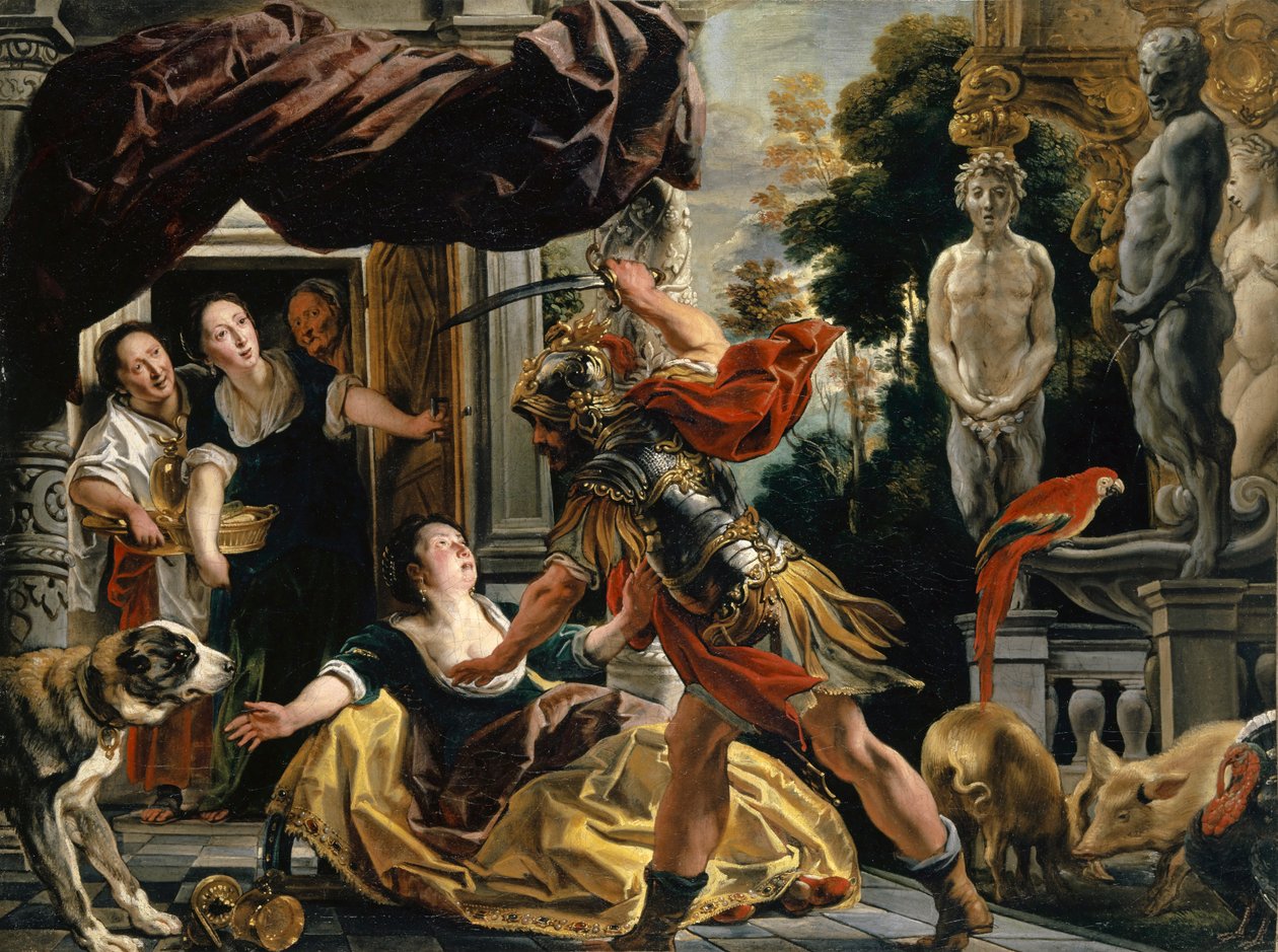 Uirses Circe की धमकी, c.1630-35 द्वारा जैकब जॉर्डन