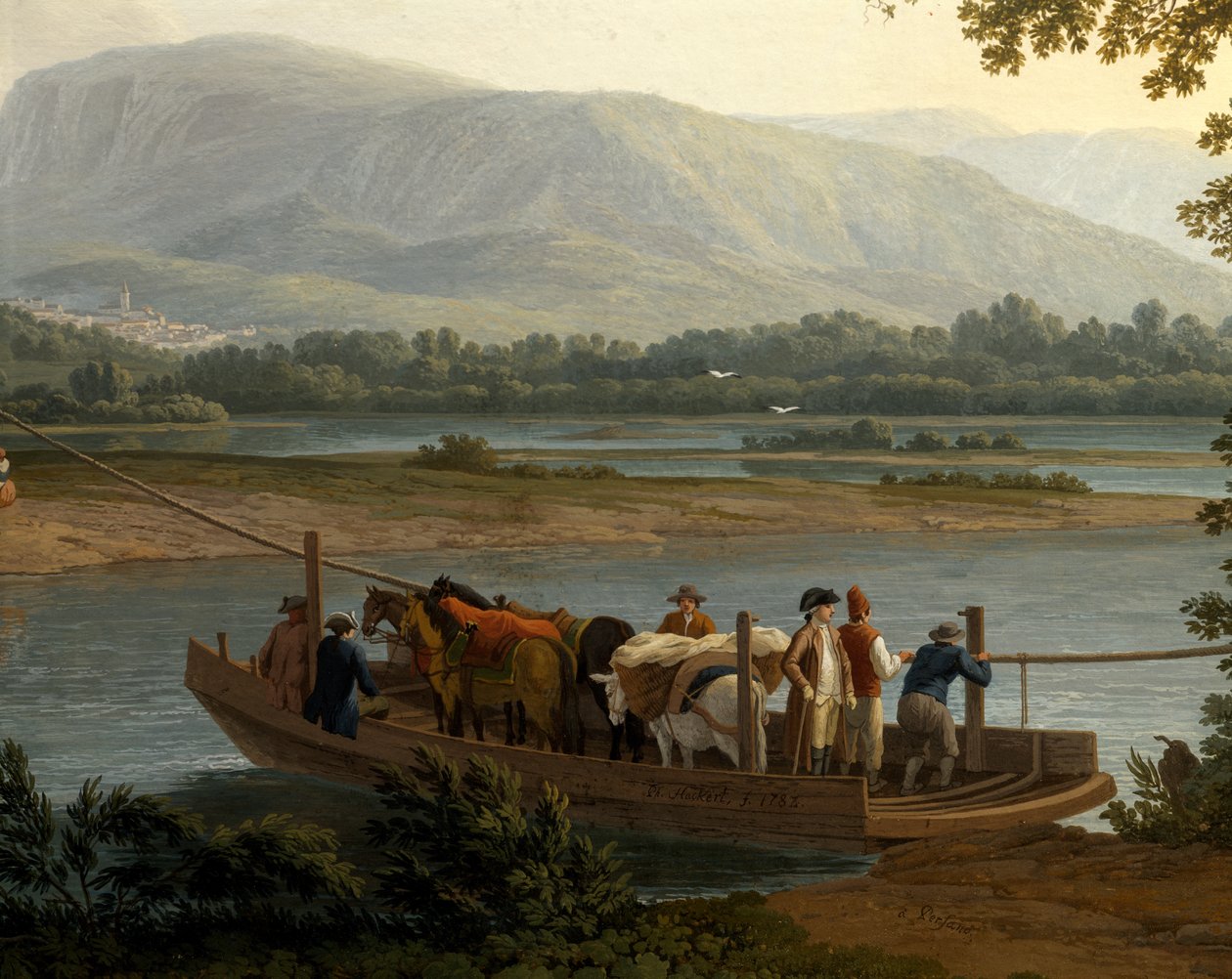 जेकब फिलिप हैकर्ट द्वारा फेरी ऑन सेल (1737-1807) द्वारा जैकब फिलिप हैकर