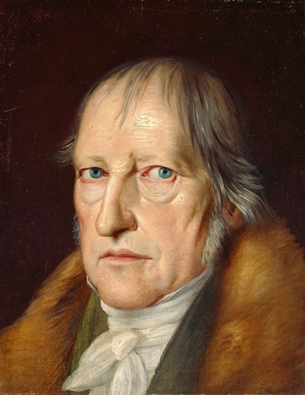जॉर्ज विल्हेम फ्रेडरिक हेगेल (1770-1831) का पोर्ट्रेट, स्लेसिंगर, जैकब (1792-1855) द्वारा। तेल के रंगों से केन्वस पर बना चित्र द्वारा जैकब स्किंजिंगर