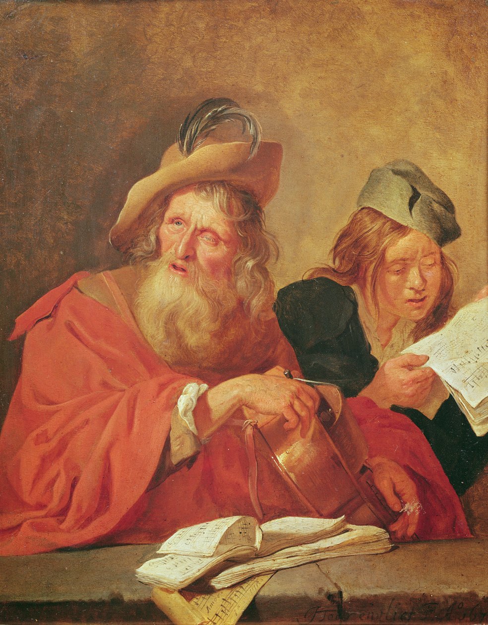 द हर्डी-गुरुडी प्लेयर, 1678 द्वारा जैकब टोर्नवेल्टी