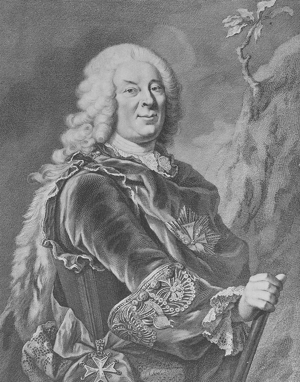विल्हेल्म VIII, हेस्से-कासेल का लैंडग्रेव, 1755 द्वारा जेकोबस हाउब्रेकेन