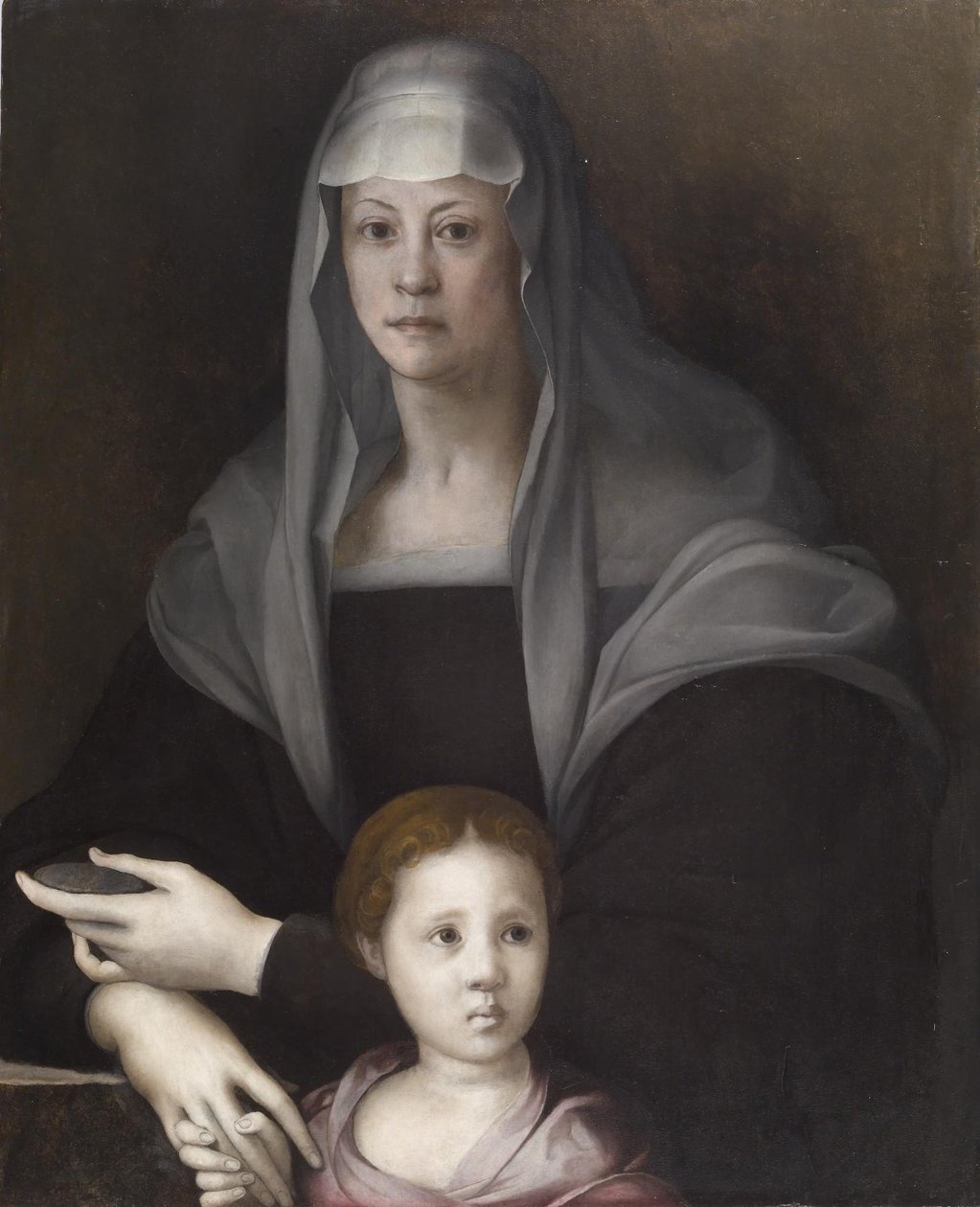 Giulia de Medici के साथ मारिया साल्वती डे मेडिसी का पोर्ट्रेट द्वारा जैकोपो कारुची