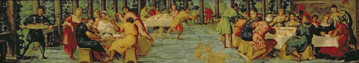 किंग बेलशेज़र का भोज, c.154344 (पैनल) द्वारा जैकोपो रोबुस्टी टिंटोरेटो