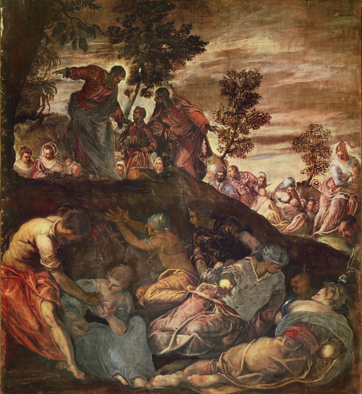 रोटियों और मछलियों का गुणन, c.1575 द्वारा जैकोपो रोबुस्टी टिंटोरेटो