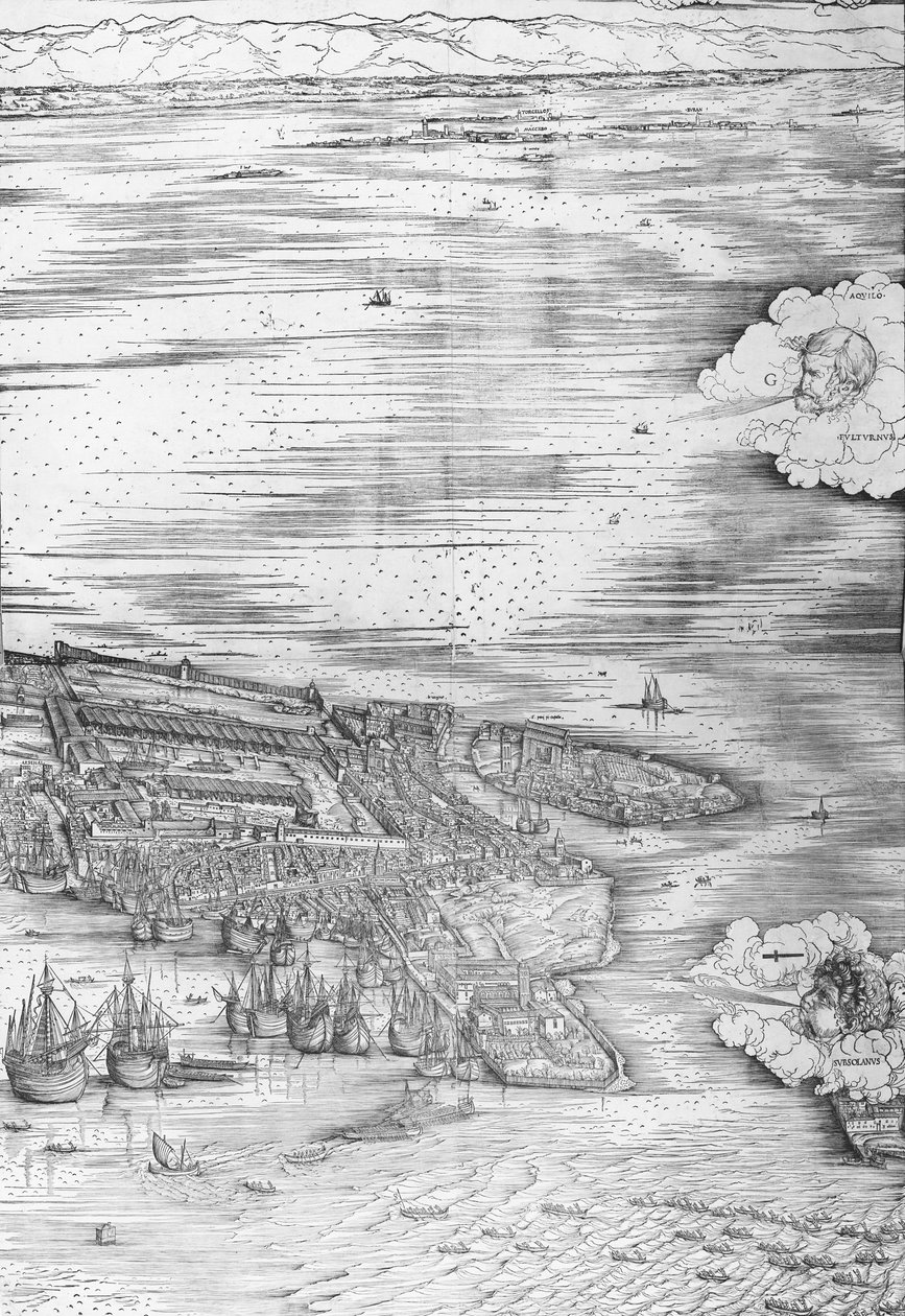 महान परिप्रेक्ष्य संयंत्र - वेनिस, c.1500 (दाहिने हाथ की ओर) द्वारा जैकोपो डी बारबारी