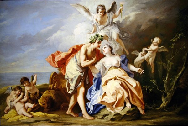 Bacchus और Ariadne (कैनवास पर तेल) द्वारा जैकोपो अमिगोनी