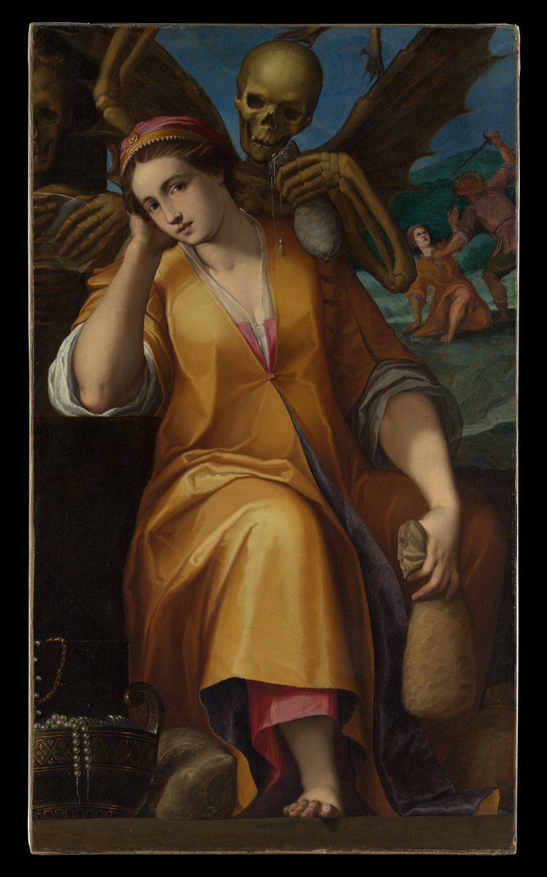 Avarice का रूपक, c.1590 (कैनवास पर तेल) द्वारा जाको लिगोजी