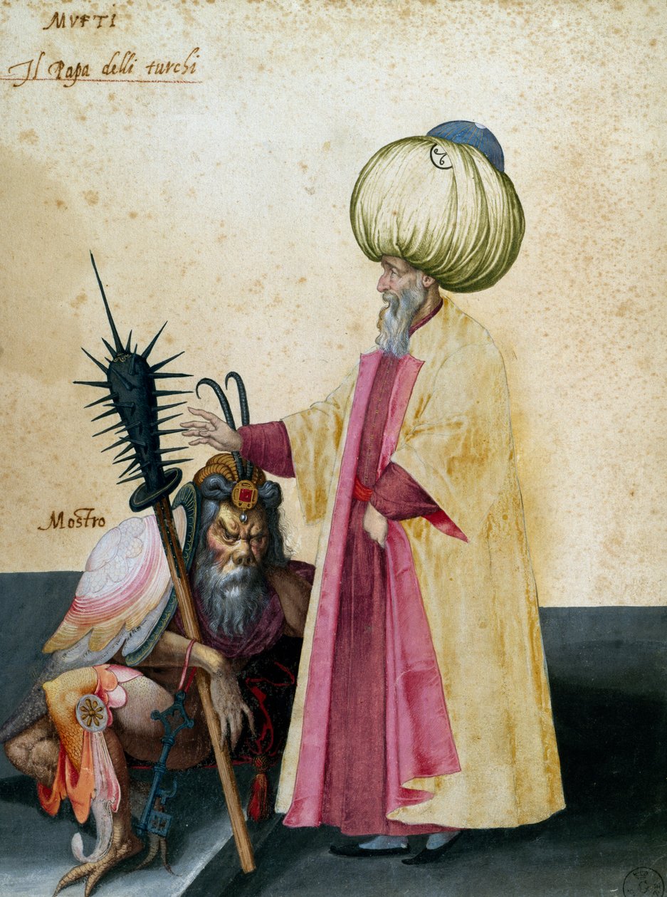 मुफ़्ती और राक्षस, जैकोपो लिगोज़ी द्वारा ड्राइंग (1547-1627) द्वारा जाको लिगोजी