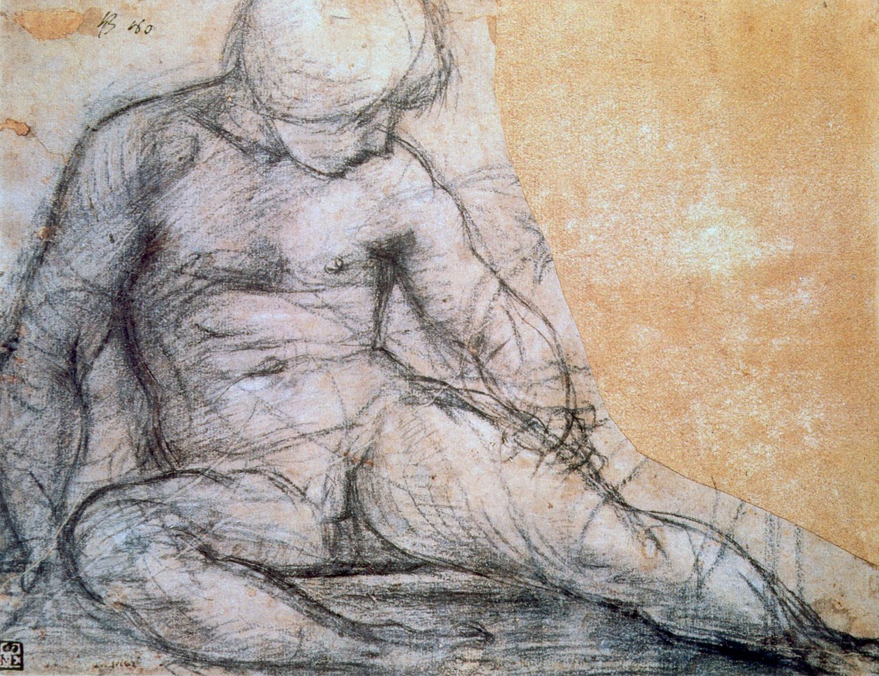 बैठा लड़का, c1514-1557 द्वारा जैकोपो पोंटॉर्मो