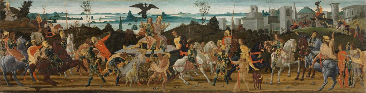Tarquin रोम ग में प्रवेश,। 1470। द्वारा जैकोपो डेल सेलियो