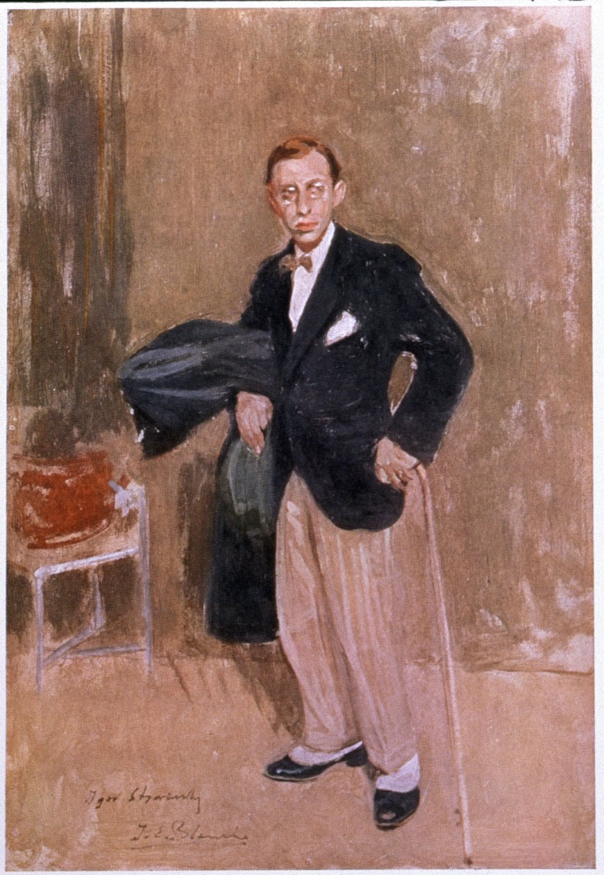 इगोर स्ट्राविंस्की, c.1916 द्वारा जैक्स एमिल ब्लांच