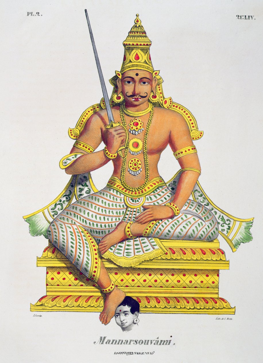 मन्नारसुवमी, डी मोट्टे द्वारा उत्कीर्ण द्वारा जैक्स फ्रेंकोइस गौडरिक ल्लंटा